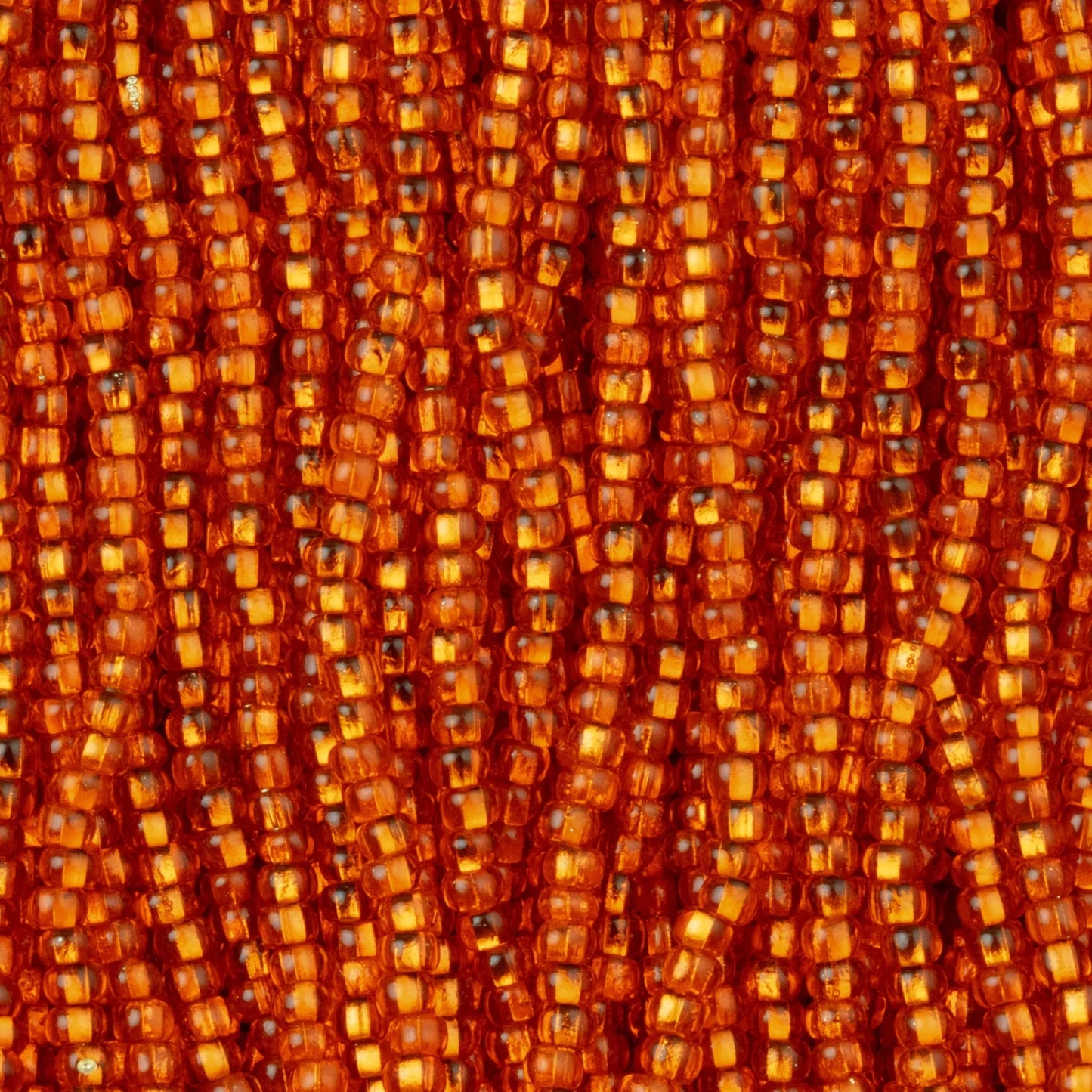 Czech Seed Beads, 11/0 – Silverlined Orange (strung)