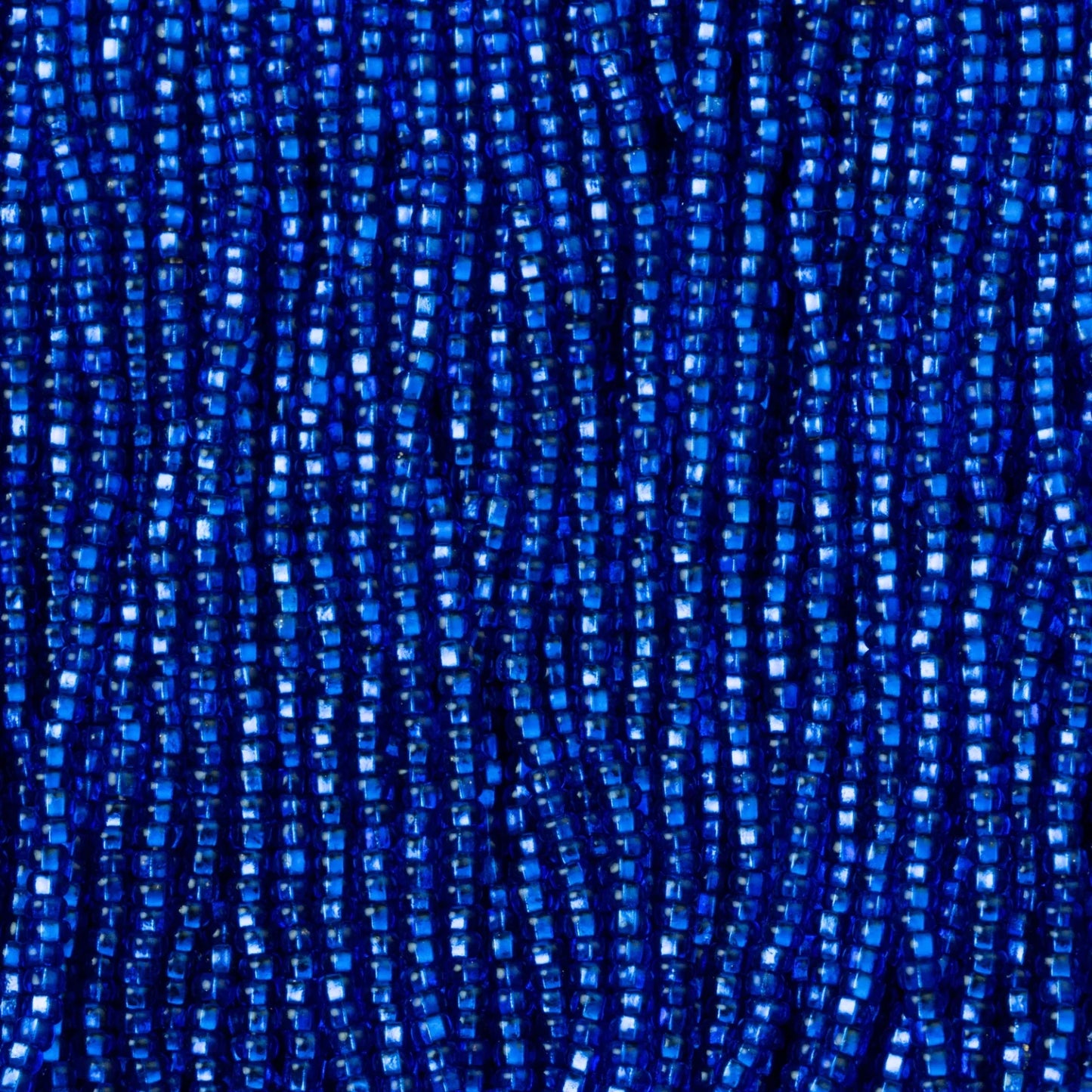 Czech Seed Beads, 11/0 – Silverlined Dk. Sapphire (strung)