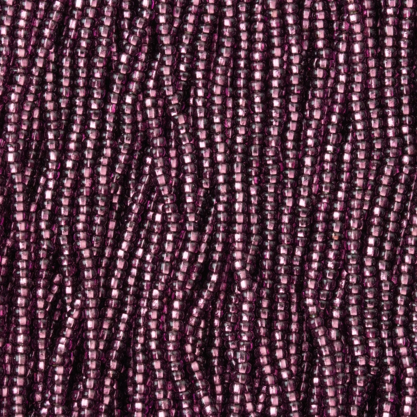 Czech Seed Beads, 11/0 – Silverlined Dark Amethyst (strung)