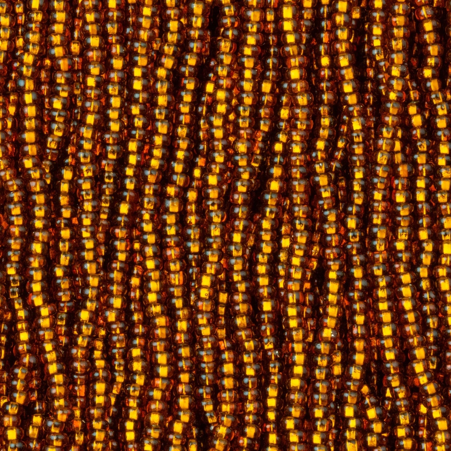 Czech Seed Beads, 11/0 – Silverlined Dark Brown (strung)