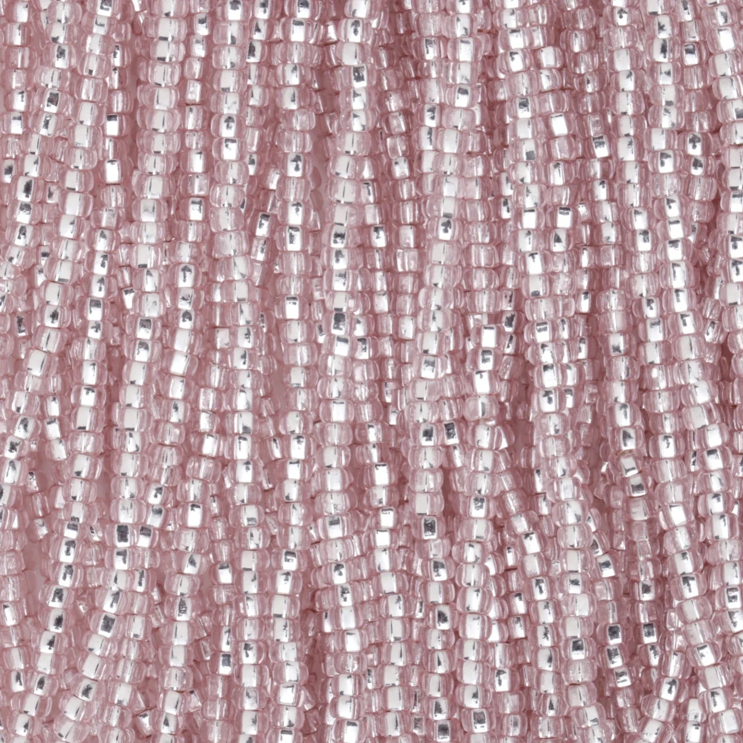 Czech Seed Beads, 11/0 – Silverline Dyed PInk Crystal (strung)