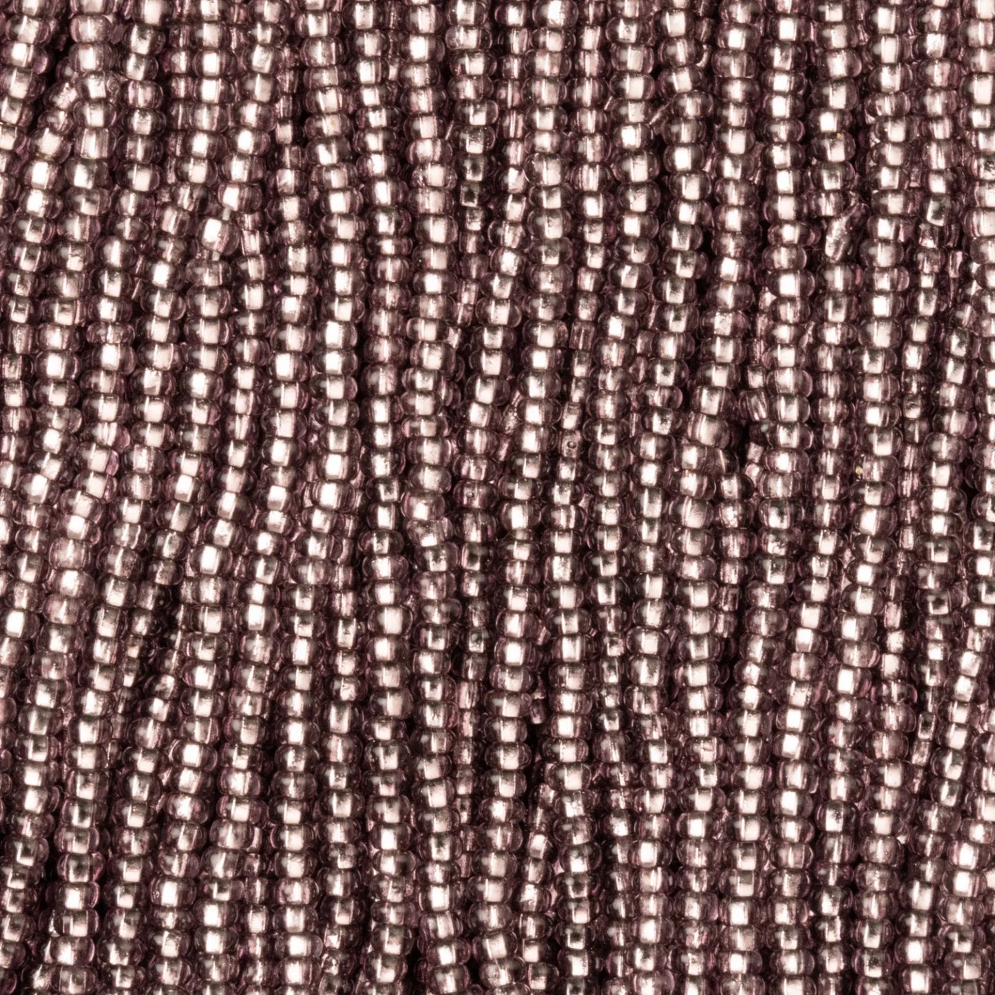 Czech Seed Beads, 11/0 – Silverlined Light Amethyst (strung)