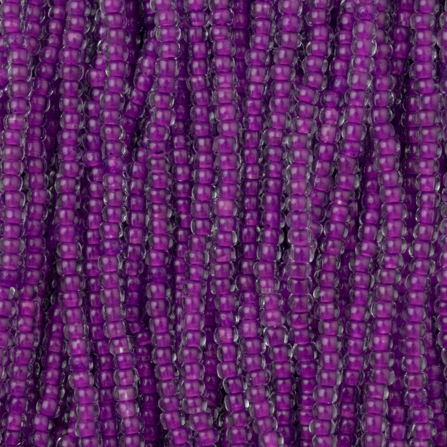 Czech Seed Beads, 11/0 – Transparent Neon Violet (strung)