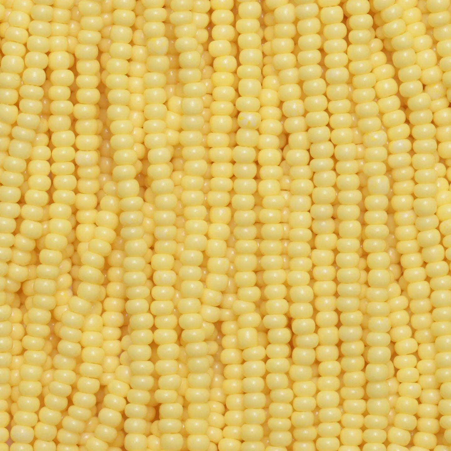 Czech Seed Beads, 11/0 – Solgel Chalk Yellow (strung)