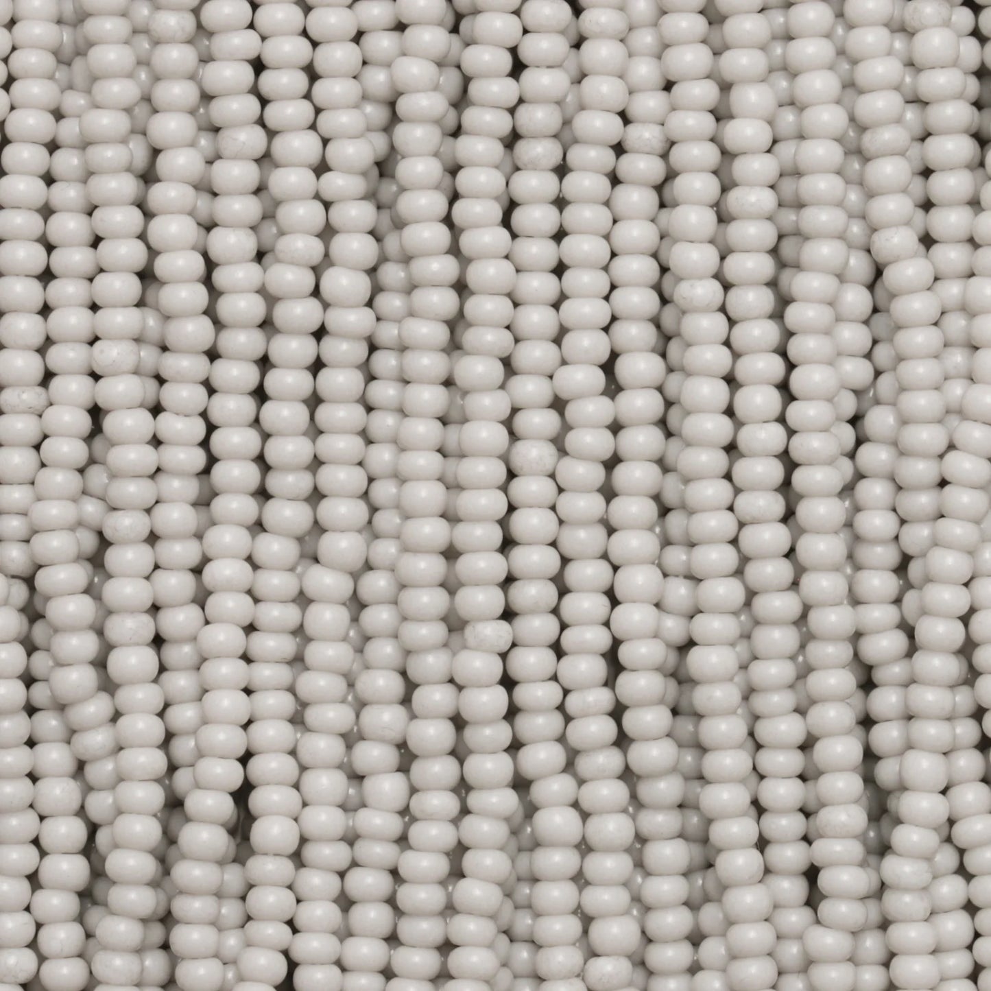 Czech Seed Beads, 11/0 – Solgel Chalk Grey (strung)