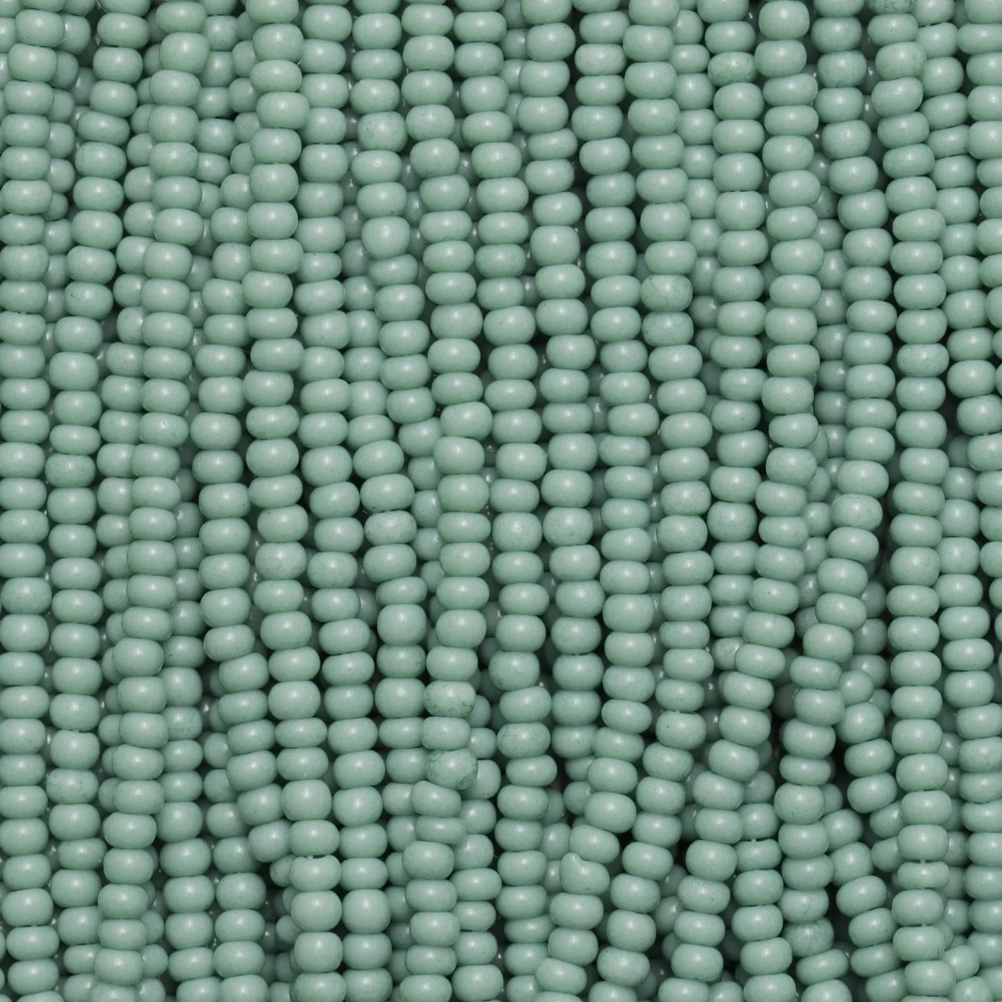 Czech Seed Beads, 11/0 – Solgel Chalk Green (strung)
