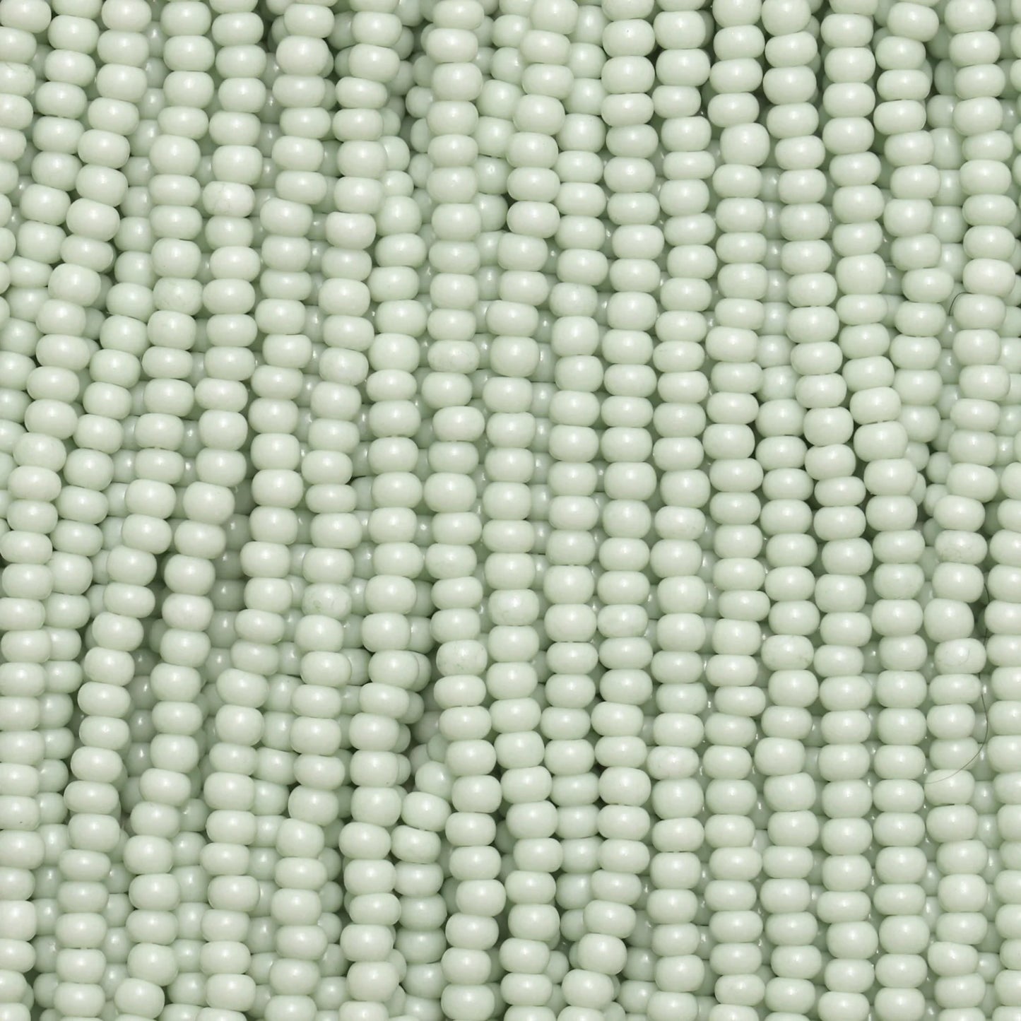 Czech Seed Beads, 11/0 – Solgel Chalk Green 3 (strung)