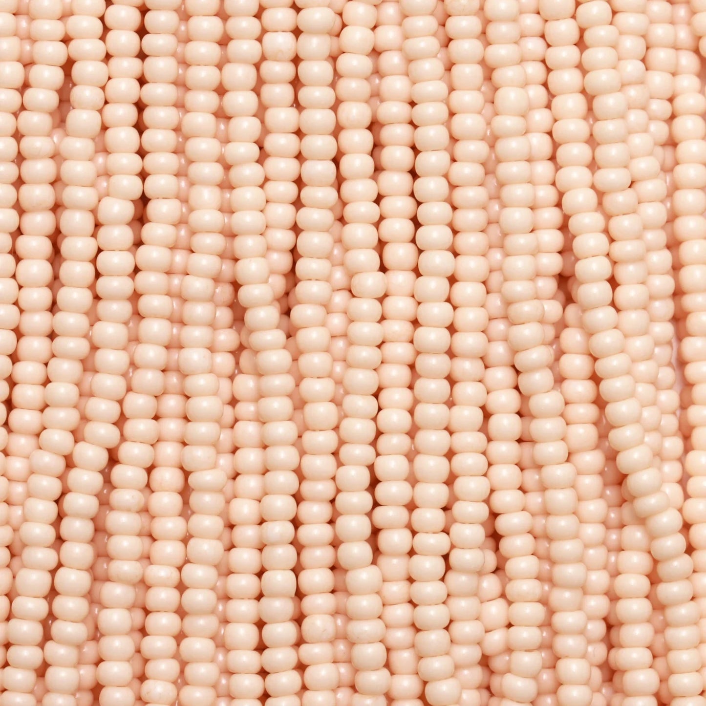 Czech Seed Beads, 11/0 – Solgel Chalk Peach Cream (strung)