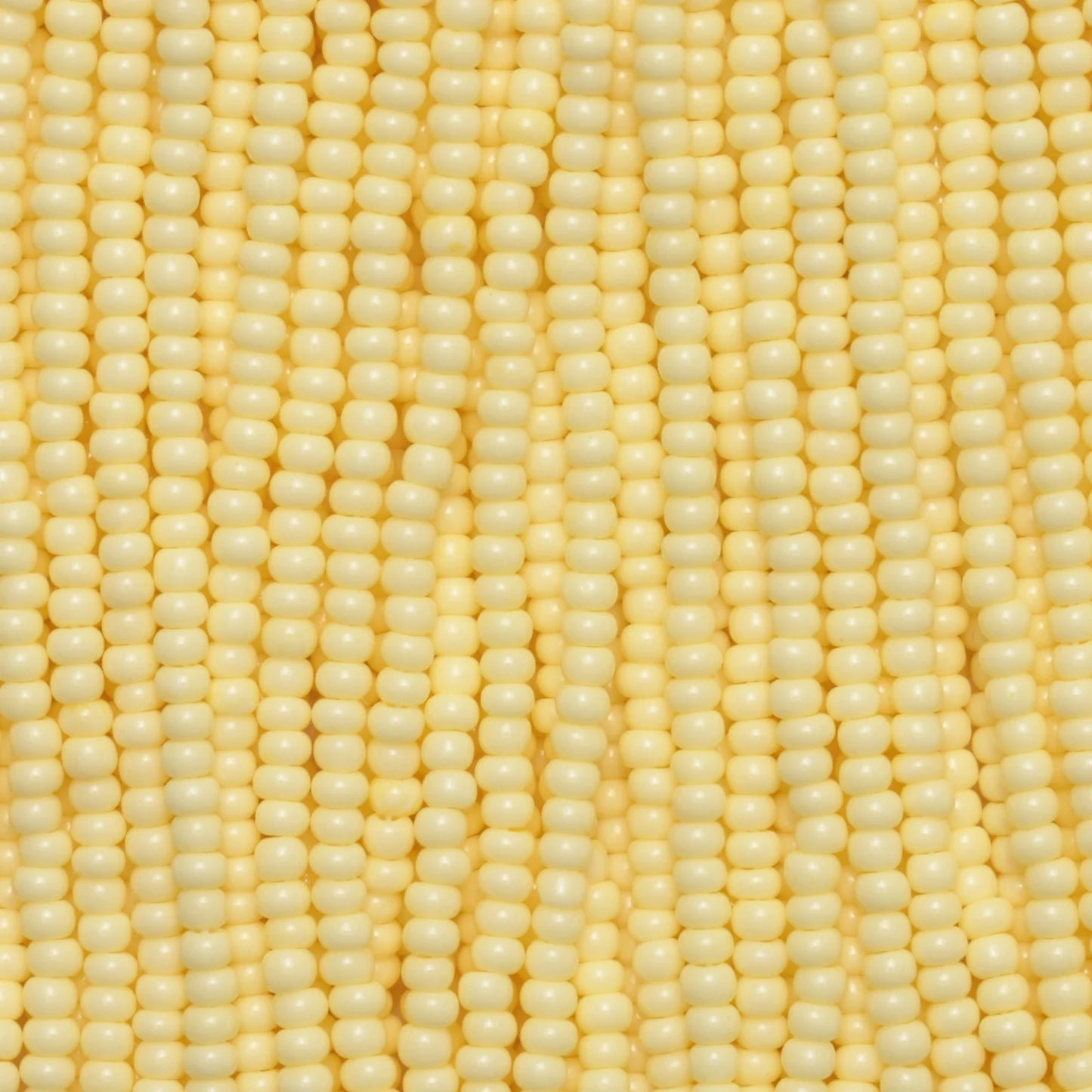 Czech Seed Beads, 11/0 – Solgel Chalk Yellow (strung)