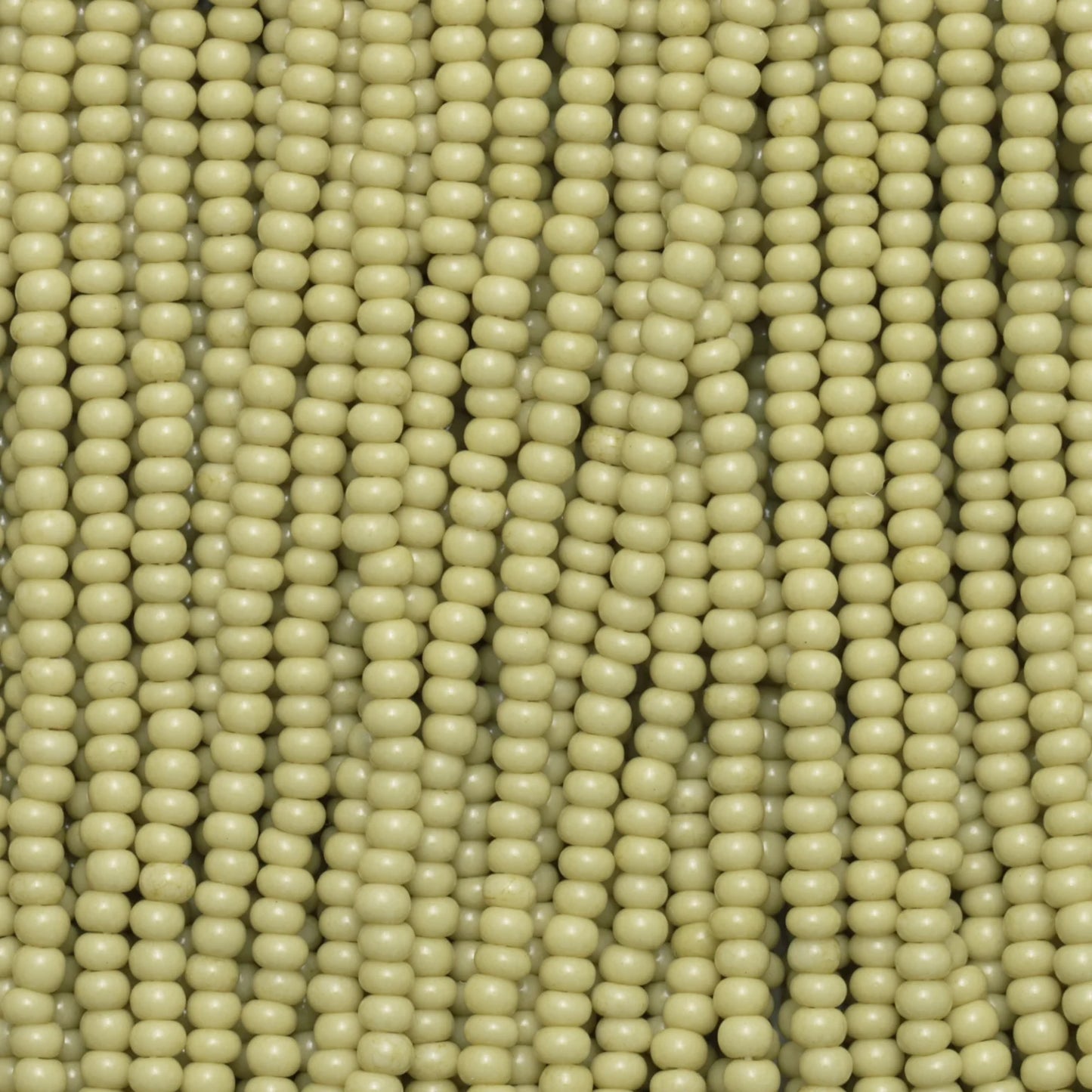 Czech Seed Beads, 11/0 – Solgel Chalk Yellow Green (strung)