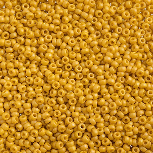 MIYUKI SEED BEAD 11/0 FROSTED GLAZED/ RAINBOW YELLOW MATTE AB