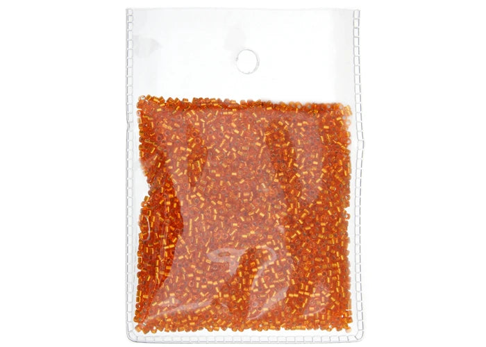 Silverlined Orange Delica 11/0 DB-45 - Turtle Island Beads And Silver