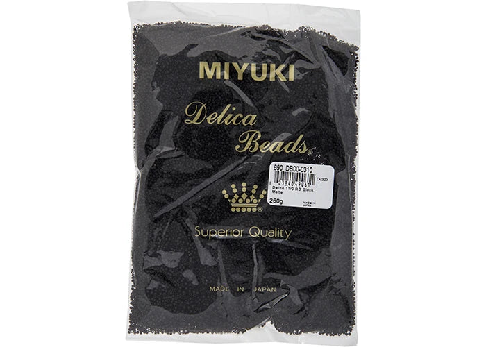 Matte Black Delica 11/0 DB-310 - Turtle Island Beads And Silver