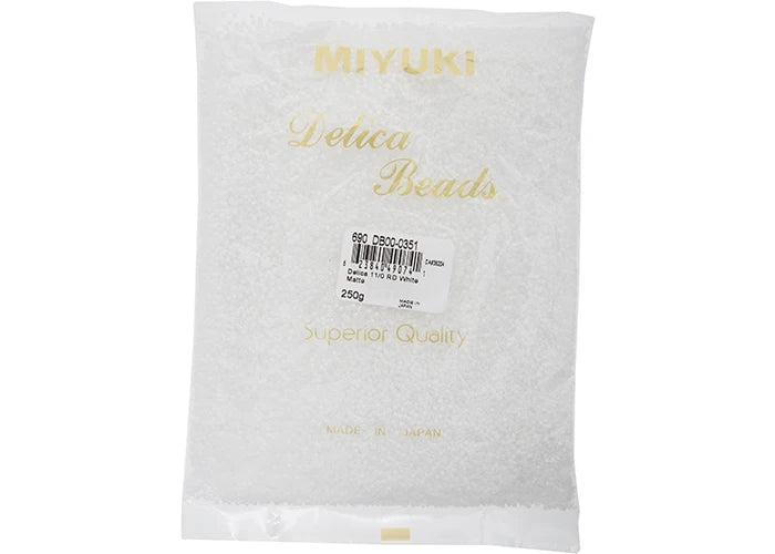 White Matte Delica 11/0 DB-351 - Turtle Island Beads And Silver