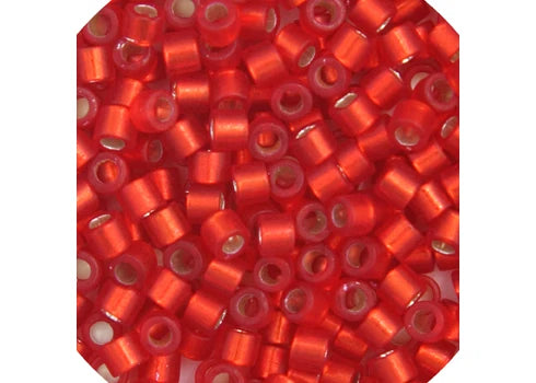 Red Orange Semi-Matte Dyed Delica 11/0 DB-683 - Turtle Island Beads And Silver