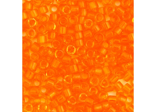 Orange Transparent Delica 11/0 DB-703 - Turtle Island Beads And Silver