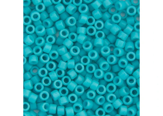 Turquoise Green Opaque Matte-Dyed Delica 11/0 DB-793 - Turtle Island Beads And Silver