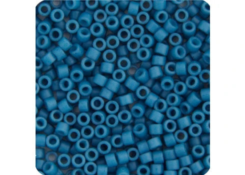 Capri Blue Opaque Matte-Dyed Delica 11/0 DB-798 - Turtle Island Beads And Silver