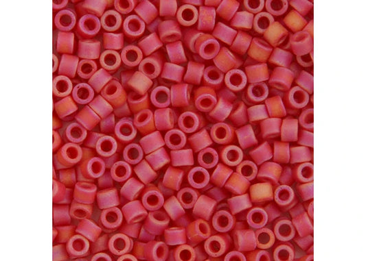 Red Opaque AB Matte Delica 11/0 DB-874 - Turtle Island Beads And Silver