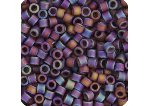 Dark Grey Brown Opaque AB Matte Delica 11/0 DB-884 - Turtle Island Beads And Silver