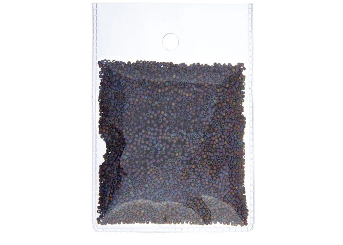 Dark Grey Brown Opaque AB Matte Delica 11/0 DB-884 - Turtle Island Beads And Silver