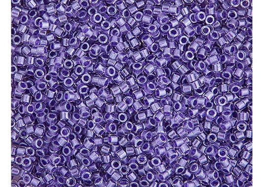 Purple Sparkle Crystal Lined Delica 11/0 DB-0906 - Turtle Island Beads And Silver