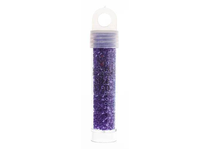 Purple Sparkle Crystal Lined Delica 11/0 DB-0906 - Turtle Island Beads And Silver
