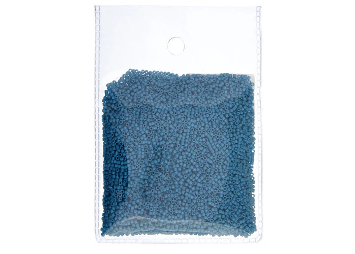 Capri Blue Opaque Matte-Dyed Delica 11/0 DB-798 - Turtle Island Beads And Silver