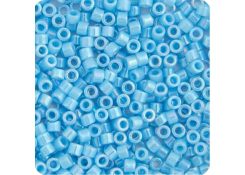 Light Blue Opaque AB Delica 11/0 DB-164 - Turtle Island Beads And Silver