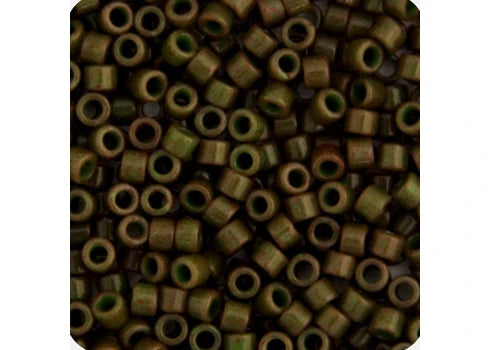 Olive Opaque Dyed Delica 11/0 DB-657 - Turtle Island Beads And Silver