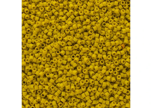 Frosted Glazed Yellow Lemon Matte Delica 11/0 DB-2283 - Turtle Island Beads And Silver