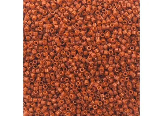 Duracoat Opaque Dyed Burnt Orange Delica 11/0 DB-2352 - Turtle Island Beads And Silver