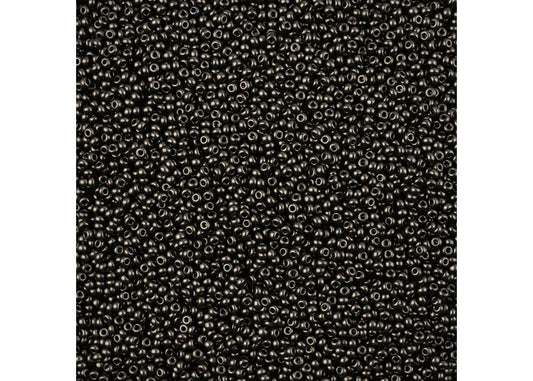 Czech Seed Bead Pearl Grey Jet Terra 11/0