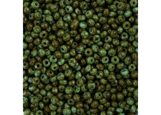 Opaque Travertine on Turouolse 11/0