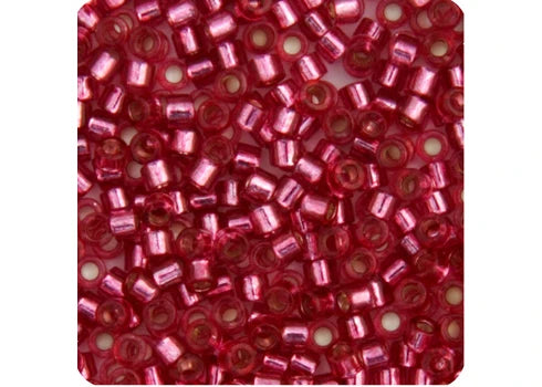 Dyed Silverlined Pink Rose Delica 11/0 DB-1341 - Turtle Island Beads And Silver