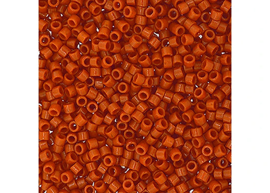 Duracoat Opaque Dyed Pumpkin Orange Delica 11/0 DB-2108 - Turtle Island Beads And Silver