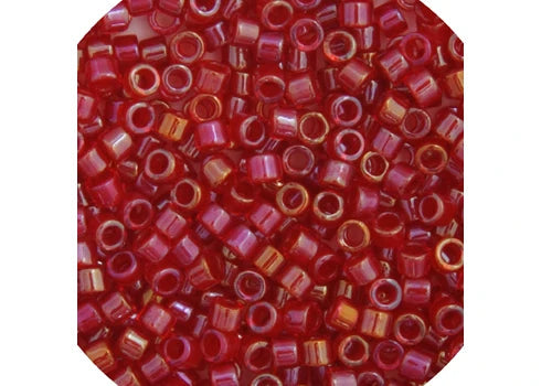 Red Lined-Dyed Delica 11/0 DB-295 - Turtle Island Beads And Silver