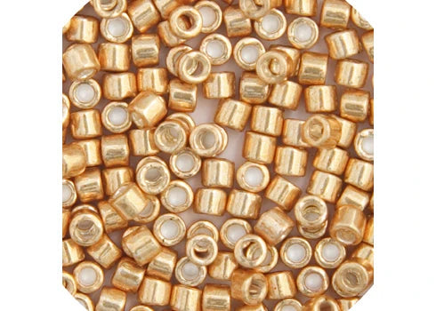 Yellow Gold Galvanized-Dyed Delica 11/0 DB-410 - Turtle Island Beads And Silver