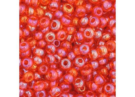 Transparent Dark Orange Ab 11/0