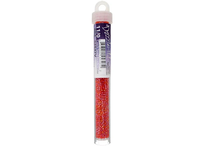 Transparent Dark Orange AB 11/0