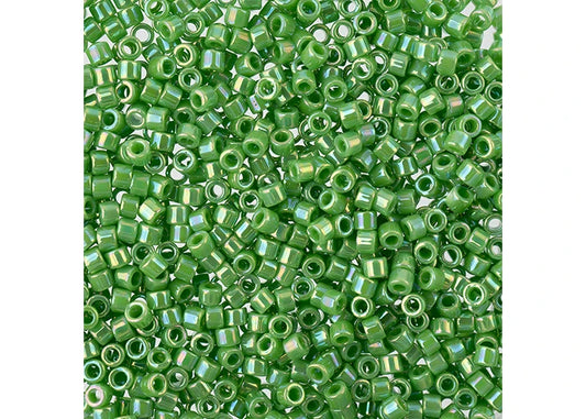 Green Opaque AB Delica 11/0 DB-163 - Turtle Island Beads And Silver