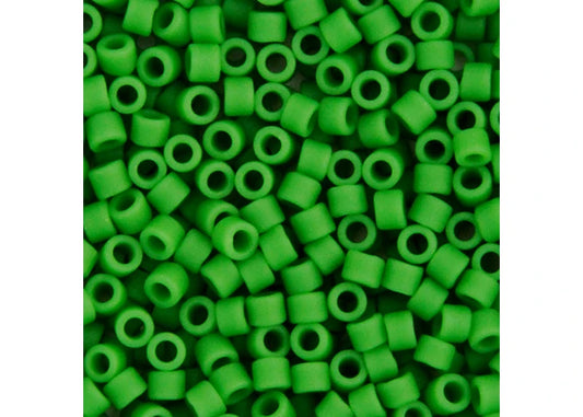Green Pea Opaque Matte Delica 11/0 DB-754 - Turtle Island Beads And Silver