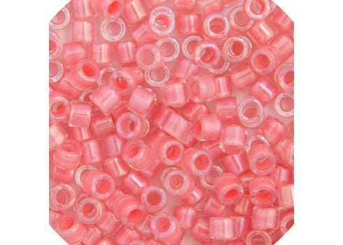 Rose/Pink AB Lined-Dyed Delica 11/0 DB-70 - Turtle Island Beads And Silver