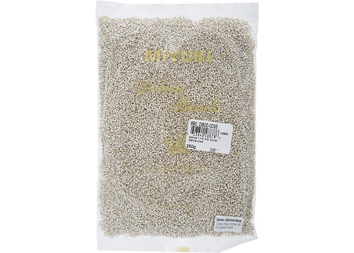 Silver Galvanized Delica 11/0 DB-35 - Turtle Island Beads And Silver