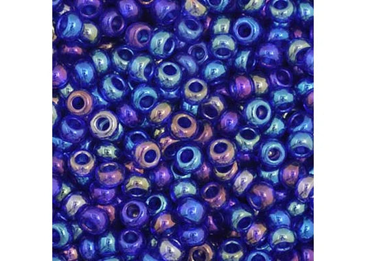 Transparent Navy Blue Ab 11/0