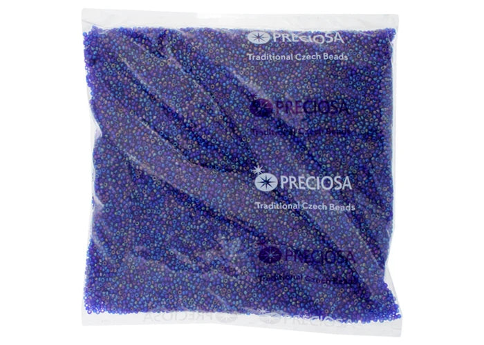 Transparent Navy Blue Ab 11/0