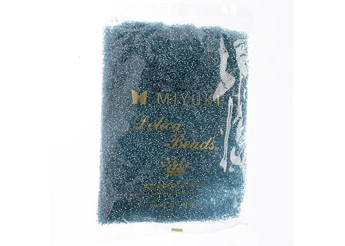 Fancy Lined Sky Blue 11/0