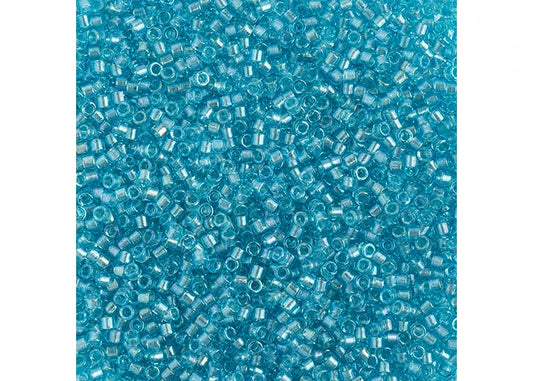 Fancy Lined Aqua 11/0