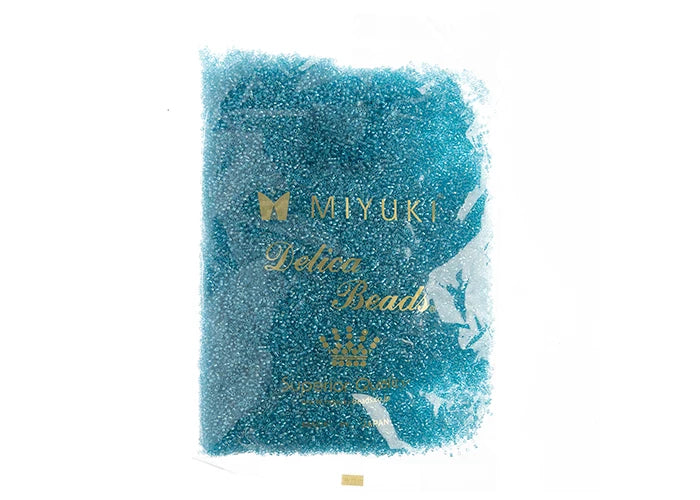 Fancy Lined Aqua 11/0