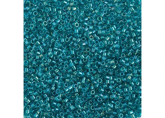 Fancy Lined Teal 11/0